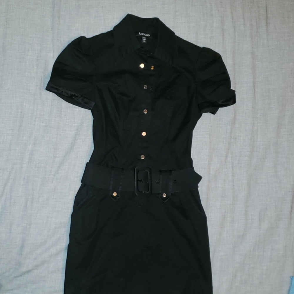 Bebe blk snap front safari mini w/pockets
